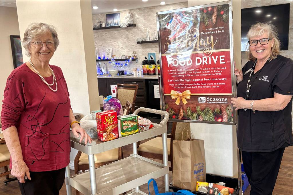 Seasons Wetaskiwin resident Doris Cairns and manager Karin Persoon. (Photo submitted)